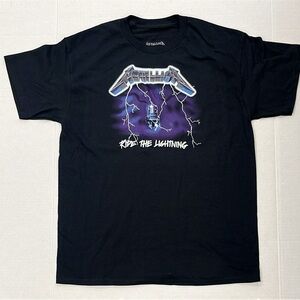 NWOT Metallica 'Ride the Lightning' Black Graphic Tee